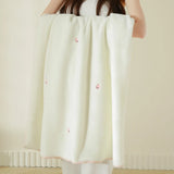 Korean Baby Velvet Embroidered Blanket Double Sided Warm Blanket for Travel Bedroom Single Nap Office Sofa Cover for All Seasons
