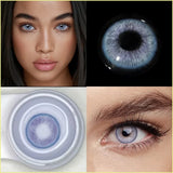 Prescription Colored Contact Lenses with Power Small Pupil Natural Eye Beauty 12 Month Disposable for Daily Cosmetics