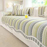 New Irregular Cooling Sofa Cushion Summer Nordic Striped Printing Couch Covers for Office Anti-Scratch Dustproof Seat Cushions