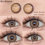 Bio-essence Colorcon 1 Pair Korean Lenses Colored Contact Lenses with Degree Myopia Lenses Brown Lenses Natural Eye Lenses