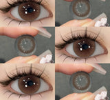 0~-8.00 Degree 1 Pair Myopia Colorcon Korean Lenses Color Prescription Contact Lenses Brown Natural Eye Contacts Lens