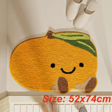 Tufting Fruit Bathroom Mat Soft Apple Orange Banana Lemon Carpet Bathmat Bedroom Rug Floor Pad Doormat Aesthetic Home Decor