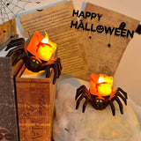 Halloween Decorations LED Candle Light Plastic Spider Skull Lamp for Home Bar Haunted House Halloween Party Decor Horror Props