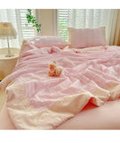 Bubble Cotton Summer Quilt Air Conditioning Quilt Soft Skin-friendly Lightweight Adults Single Double Home Textiles 200*230cm