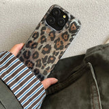 Gray Leopard Print Suitable for Apple for Iphone16Promax Case/For Iphone15Promax Case/14Pro Case/13Pro Case Fashion Mobile Phone Case/Simple Mobile Phone Case