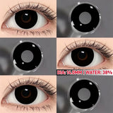Eye Eyes Color Contacts Colored Contact Lenses Lens Small Pupil Cosmetics Cosplay Black 2Pcs 12 Months 1 Year Yearly Use