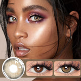 Natural Colored Contact Lenses for Eyes 1 Pair Brown Lenses Fashion Makeup Lenses 42% Water Beauty Pupils