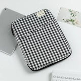 Korean Ins Style Plaid Laptop Sleeve 13 Inch Shockproof Padded Protective Tablet Sleeve For Macbook Notebook Computer Carrying