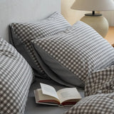Japanese Minimalism Cotton Bedding Sets Duvet Cover Sheet Pillowcase 4in1 Underwear Bed Linens