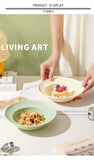 Nordic Style Ceramic Disc High-end Solid Versatile Dining Plate Household Pasta Serving Plates Minimalist Western Tableware