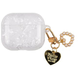 Dreamy Pearl Shell Soft Case For AirPods 4 3 2 1 Pro 2 2nd Cover Funda Wireless Headphone Coque Accessories Box With Keychain