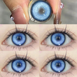 2pcs New Colored Contact Lenses for Eye Anime Eye With Degree Yellow Contacts Lenses Halloween Pupils Makeup Contact Lens