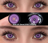 2Pcs Cosplay Colored Contact Lenses Crazy Red Eye Lenses Anime Purple Eyes Contacts Halloween Lenses for Beauty Makeup