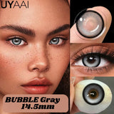 1 Pair Colored Contact Lenses Natural Brown 14.5mm Big Eyes Contacts Cosmetics Green Eye Color Lens Gray Lens Women Makeup