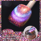 BORN PRETTY 10ml Black Glass Cat Magnetic Gel Nail Polish Ultra Shine Gold Silver Glitter Soak Off UV LED Gel Nail Art Varnish