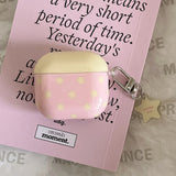 Foundation Star Yellow Cover + Pendant Earphone Case Suitable for Apple for Airpodspro2 Case/For Airpodspro Case/For Airpods4 Case/For Airpods3 Case/For Airpods2 Case/Fashionable Women's Earphone Case/Simple Earphone Case