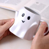 Ghost Coffee Cup Creative Ceramic Mug Afternoon Tea Breakfast Milk Cup Home Office Drinking Utensils Cute Cartoon Halloween Gift