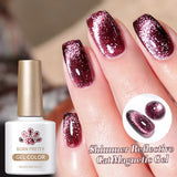 10ml Super Shining Reflective Cat Magnetic Gel Ultra Shine Glitter Red Silver Soak Off UV LED Gel Nail Art Varnish
