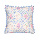 2pcs Floral Print Lace Pillowcase Rural Living Room Sofa Cushion Cover Home Decor Machine Washable Comfortable Soft Breathable