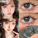 1 Pair New Product Color Contact Lenses Degrees Fashion Comfort Soft Nature Blue Grey Lenses Fast Shiping