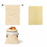 Reusable Beeswax Bread Bags Lock Closure Large Capacity Sourdough Bread Bags Freshness Preservation Beeswax Coated