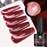 7.5ml Golden Gradient Cat Eye Nail Polish Gel Phototherapeutic Gel Soak Off Nail Magnetic Gel Polish Nail Art DlY