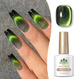 10ml Green Wormhole Cat Magnetic Gel Nail Polish 9D Glitter Soak Off UV LED Nail Art Varnish Manicure DIY At Home