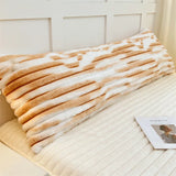 New 1PCS Rabbit plush pillowcase milk plush long pillowcase extended strip flannel pillowcase does not contain pillow core