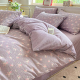 Pure Cotton Bedding Set Four Piece Bed Sheet Set Comforter Set Single Double  Bed Quilt Cover Rural Style Floral Bed Linens