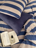 Thiened Soft Briti Sle Winter Warm Coral Velvet Four-Piece Bedding Set Milk Velvet Stripe Print Bedding Duvet Cover Set