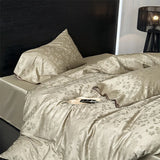 600TC Egyptian Cotton Vintage Jacquard Luxury Bedding Set Single Queen King Size Duvet Cover Flat/Fitted Sheet Pillowcase 3/4Pcs