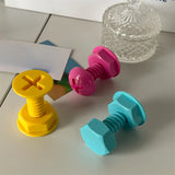 Screws Adhesive Hooks Creative Hooks Wall Hooks Clothes Hooks Behind Doors Strong Adhesive No Punching Children's Cute Hooks