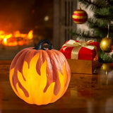 5Pcs Halloween Pumpkin Lantern Battery Operated Jack O Lantern Flame Lighted Pumpkin Party Favor for Halloween Home Decoration