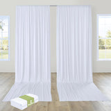 2 Panels Pink Backdrop Curtain for Wedding Polyester Photography Backdrop Drapes for Birthday Parties Stage Backdrop Stand