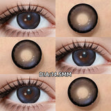 Natural Color Big Diameter Colored Contacts 2pcs High Moisture Half Yearly Lenses 0.00D No Power