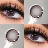 1Pair Purple Color Pupils Anime Contact Lenses with Degree Cosplay Accessories Color Korean Lens Beauty Fast Shipping