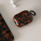Ins Leopard Print Earphone Case For Airpods 4 Pro 2 With Hook Soft Protective Cover For Airpods Pro 3 2 1 3rd Generation Shell