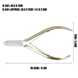 Stainless Steel Model D-501 Cuticle Nippers Gold Color Non-Slip Handle Professional Nail Cuticle Trimmer D-501 Model
