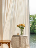 French Style Living Room Curtain Cream Beige Bedroom Decorative Curtains Floral Pattern Light-transmitting Study Curtains IG 커튼