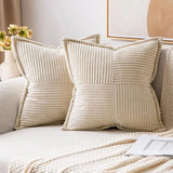 Boho Striped Pillow Covers Decorative Cushion for Sofa Living Room Bed White Throw Cover Polyester Pillowcases for Pillows 45x45