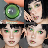 2pcs/pair Cyber Series Halloween Colored Contact Lenses for Makeup Eyes Big Pupils Red Contact Lenses Brown Lens Myopia