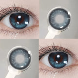 2PCS Yearly New Blue Contact Lenses Colored with Prescription Korean Student Beauty Pupils Cosmetics Fashion Contacts