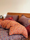 Retro Classic Floral Cotton Quilt Cover Double Layer Plain Weave Embroidery A-Class Bedding Single Piece Pure Cotton