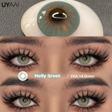 Wild Color Payoff Color Contacts Lenses Unique Multi-Tonal Radiating Design for Mesmerizing Eyes, Brown/Green/Gray,