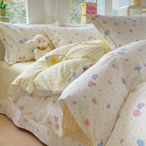New Cotton Single Duvet Cover Printed Garden Quilt Cover Skin Friendly Breathable Bedding 150x200 180x220 220x240 200x230