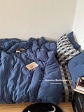 Fre Color Colion Pure Cotton Pleated Four-Piece Set Bedding Quilt Cover Pillowcase Bed eet id Pattern Chinese Sle