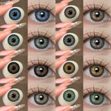 1pair Color Contact Lenses with Eyes Natural Blue Contact Lenses Brown Pupils Beauty Gray Lenses Yearly Green Contacts