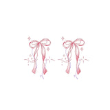 Pink Ribbon Bow Tattoo Sticker, Temporary Butterfly Star Tattoo for Women, Waterproof Long-Lasting Arm Decals, Cute Girl Body Ar