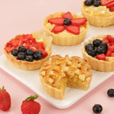 6PCS Mini Round Tart Pan with Removable Bottom and 1 Tart Tamper Set Nonstick for Baking Cupcake Muffin Cakes and Desserts Tools