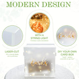 Ikeehome  PartyWorld Acrylic Wedding Card Box Frosted Gift Box with String Light Urn Box for Wedding Reception